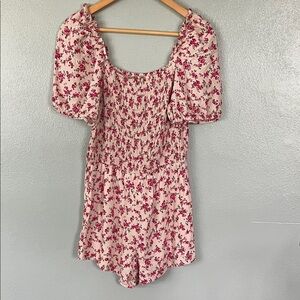 Willow & Root Floral Puff Sleeve Romper